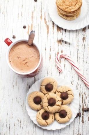 arašídové máslo polibek cookies