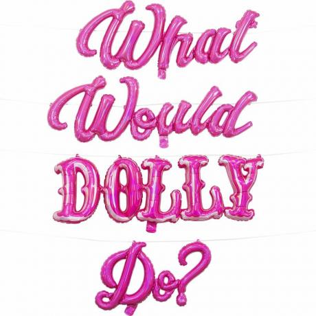 Dolly Parton Pink Co by Dolly dělala Balón Banner