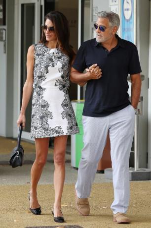 Benátky, Itálie 29. srpna Amal Clooney a George Clooney jsou vidět 29. srpna 2023 v Benátkách, Itálie foto od megagc images