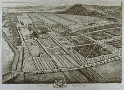Zahrady v Chatsworthu c.1699
