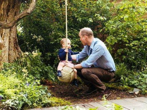 princ william prince louis houpačka zahradní chelsea květinová show