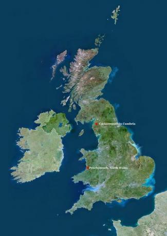mapa Británie