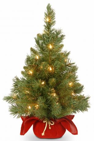 Mini předsvícený umělý vánoční stromeček