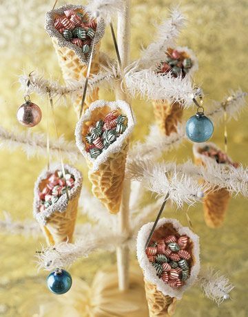 kužely pizzy candy plněné bonbóny na ozdobný vánoční stromeček