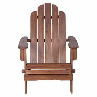 Tmavě hnědá dřevěná židle Adirondack