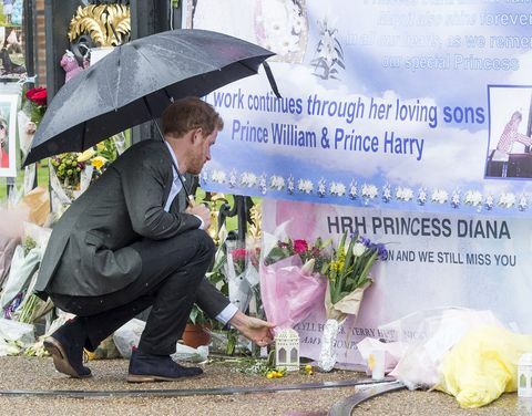 Princ Harry vzdává hold princezně Dianě