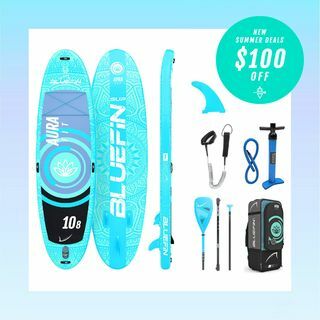 Sada paddleboardu Bluefin SUP 10′8″ Aura FIT – paddleboard pro fitness a jógu