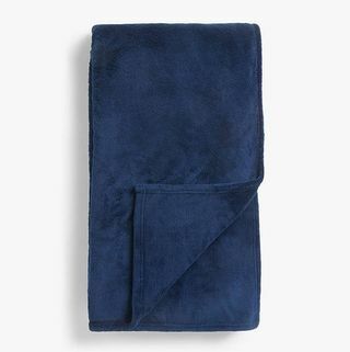 ANYDAY John Lewis & Partners Fleece Throw, Navy