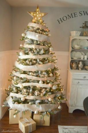 vánoční stromeček zdobení nápady markýzy světlo