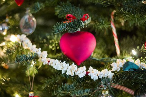 vánoční srdce dekorace strom