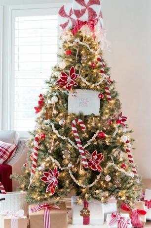 vánoční stromeček zdobení nápady cukrové třtiny