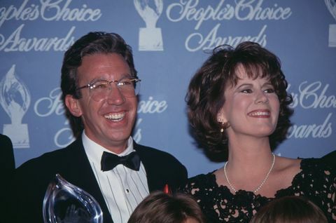 americký herec a komik tim allen a americká herečka patricia richardson se účastní 19. výročního udílení cen národů, které se konalo v Universal Studios hollywood v univerzálním městě, Kalifornie, 17. března 1993 foto vinnie zuffantemichael ochs archivesgetty snímky