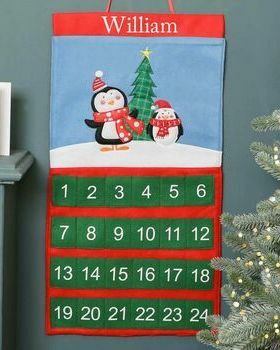 Personalizovaný látkový adventní kalendář Penguin Pals