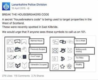 Kodex útržků policejní divize Lanarkshire