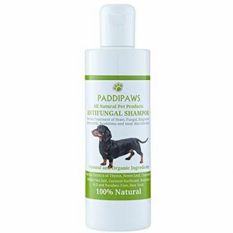 100% přírodní protiplísňový a antibakteriální šampon pro psy - kvasinkové infekce, kožní onemocnění, dermatitida, pyoderma - bezpečný - přírodní - bez parabenů a SLS - 250 ml - větší lahvička k dispozici v obchodě.