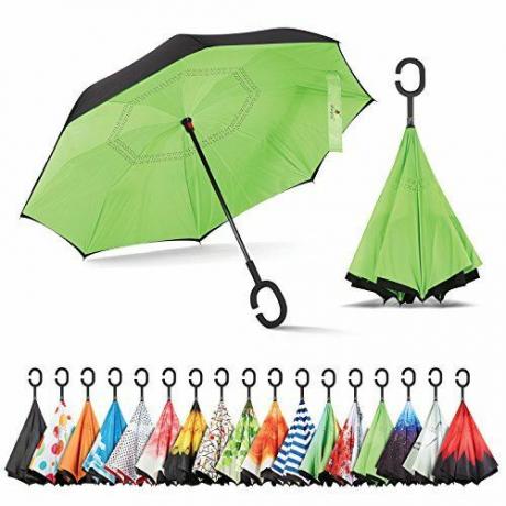 Obrácený oboustranný deštník