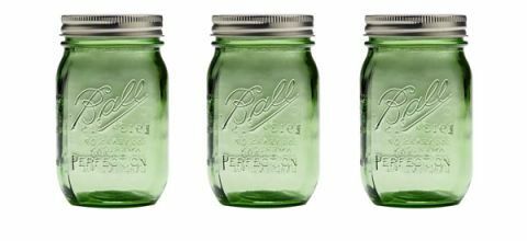 koule sklenice dědictví kolekce zelená modrá konzervování kuchyně