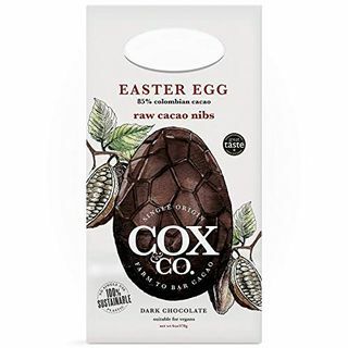 100% udržitelné kakao a syrové kakaové hroty Veganské velikonoční vajíčko