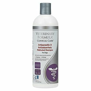 Antiparazitický a antiseboroický léčivý psí šampon pro klinickou péči Veterinary Formula